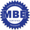 Minority Business Enterprise (MBE) certified logo for Tri-Valley Striping